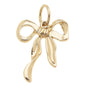 Ribbon Bow Charm in Shiny Gold