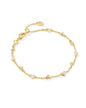 HAVEN DELICATE CHAIN BRACELET GOLD PINK ENAMEL