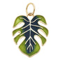 Monstera Enamel Leaf Charm in Green