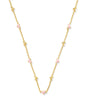 HAVEN STRAND NECKLACE GOLD PINK ENAMEL