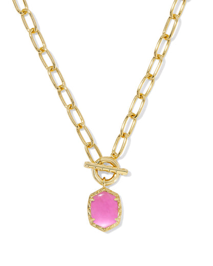 DAPHNE LINK AND CHAIN NECKLACE GOLD AZALEA ILLUSION