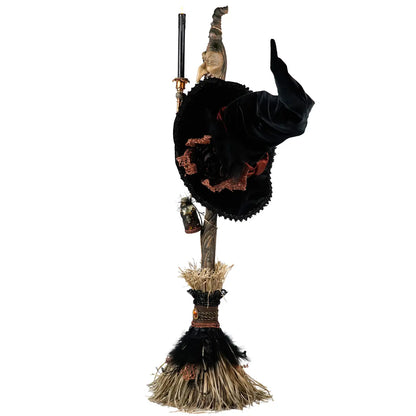 Bramble Broom with Witch Hat by Katherines Collection