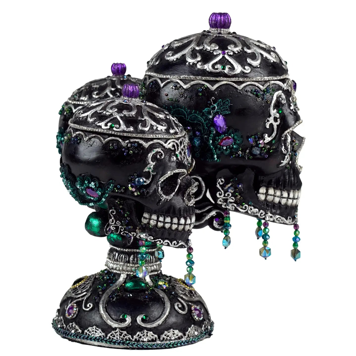 Tri-Skull Candy Bowls by Katherines Collection