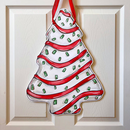 Christmas Tree Cake Door Hanger - Made In USA