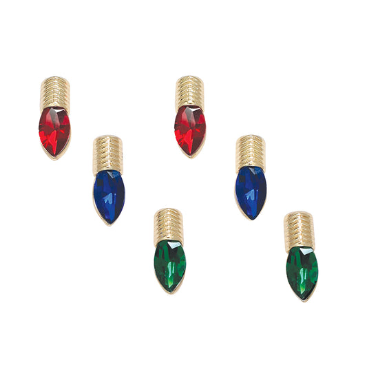 Earrings-Crystal Christmas Bulbs