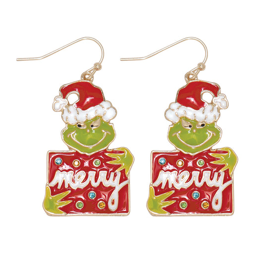 Earrings-Merry Green One