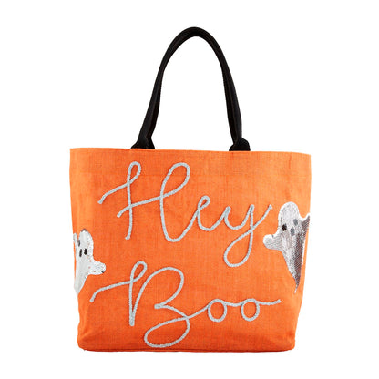 HALLOWEEN SPARKLE TOTE-ORANGE