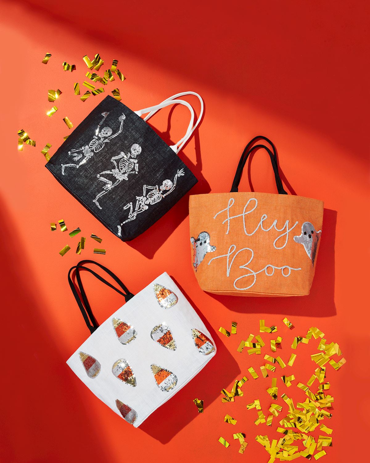 HALLOWEEN SPARKLE TOTE-ORANGE