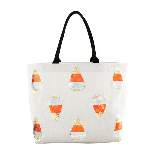 HALLOWEEN SPARKLE TOTE-WHITE