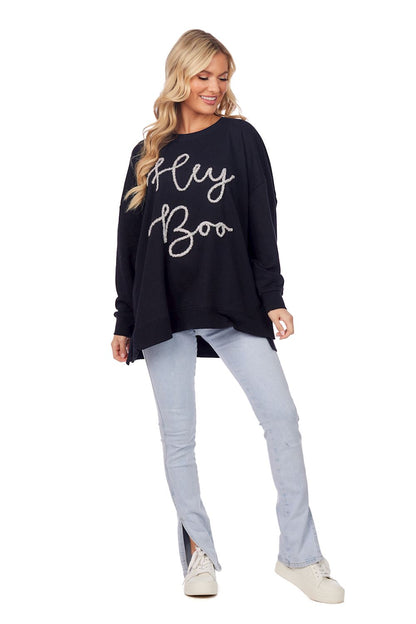 Hey Boo Sparkle Sweatshirt