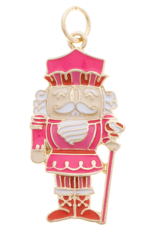 Nutcracker Enamel Charm in Pink/Red/White