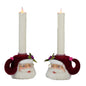 Merry Santa Head Candle Holders Set of 2 by Katherine's Collection