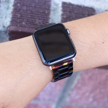 Resin Bracelet Light Weight Bands for Apple Watch: 38/40/41mm / Black