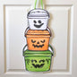 Happy Halloween Buckets Door Hanger Cute Ghost Fall Decor