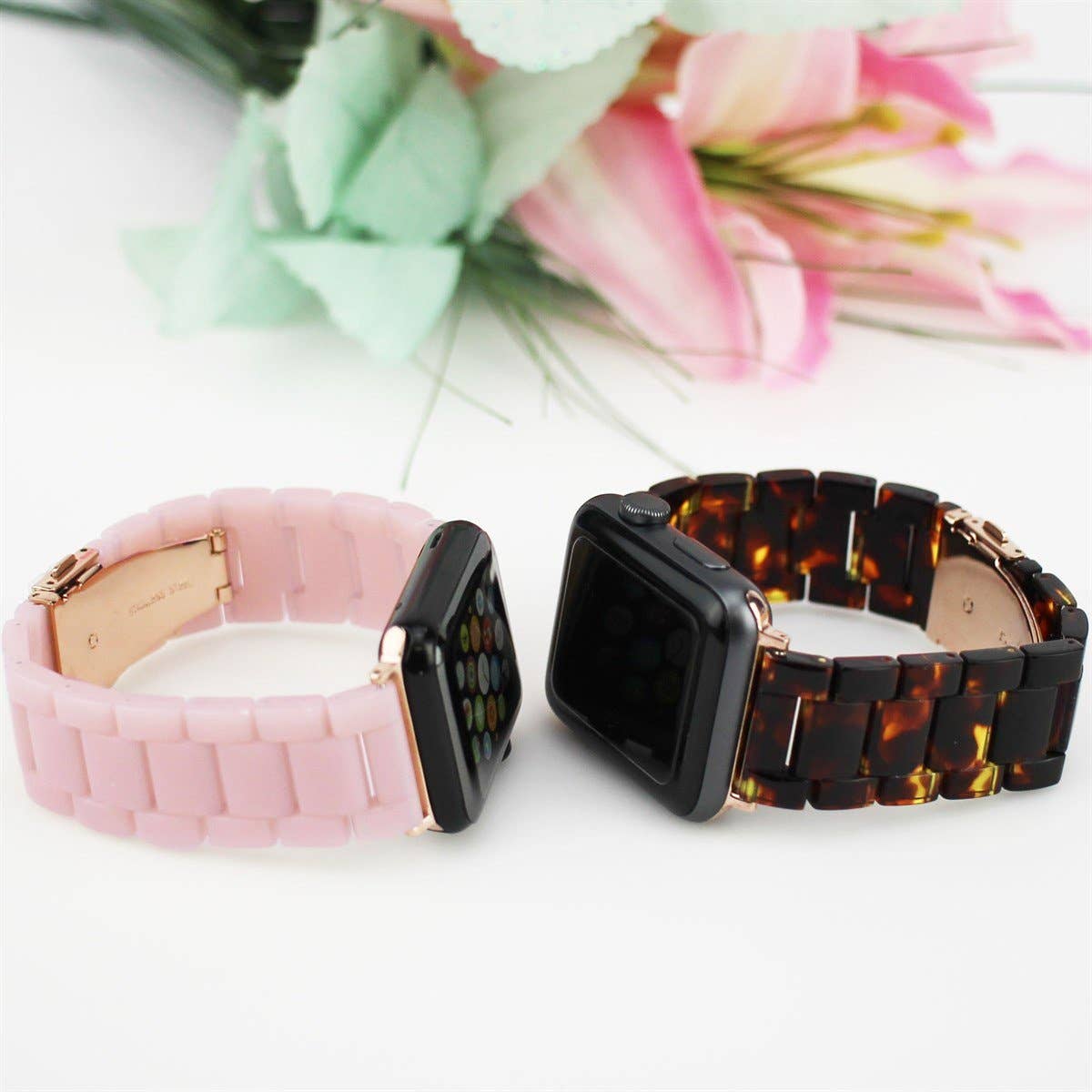 Resin Bracelet Light Weight Bands for Apple Watch: 38/40/41mm / Pink