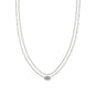 EMILIE MULTI STRAND NECKLACE RHODIUM PLATINUM DRUSY