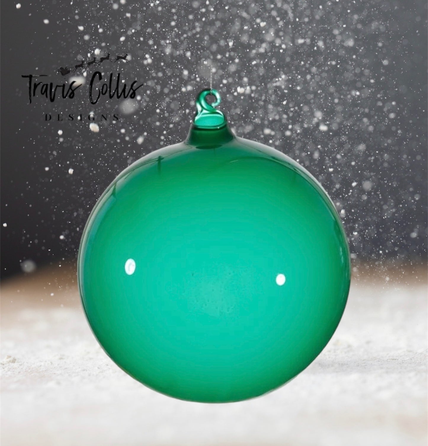 4.7" Citrus Bubblegum Glass Ball Ornament