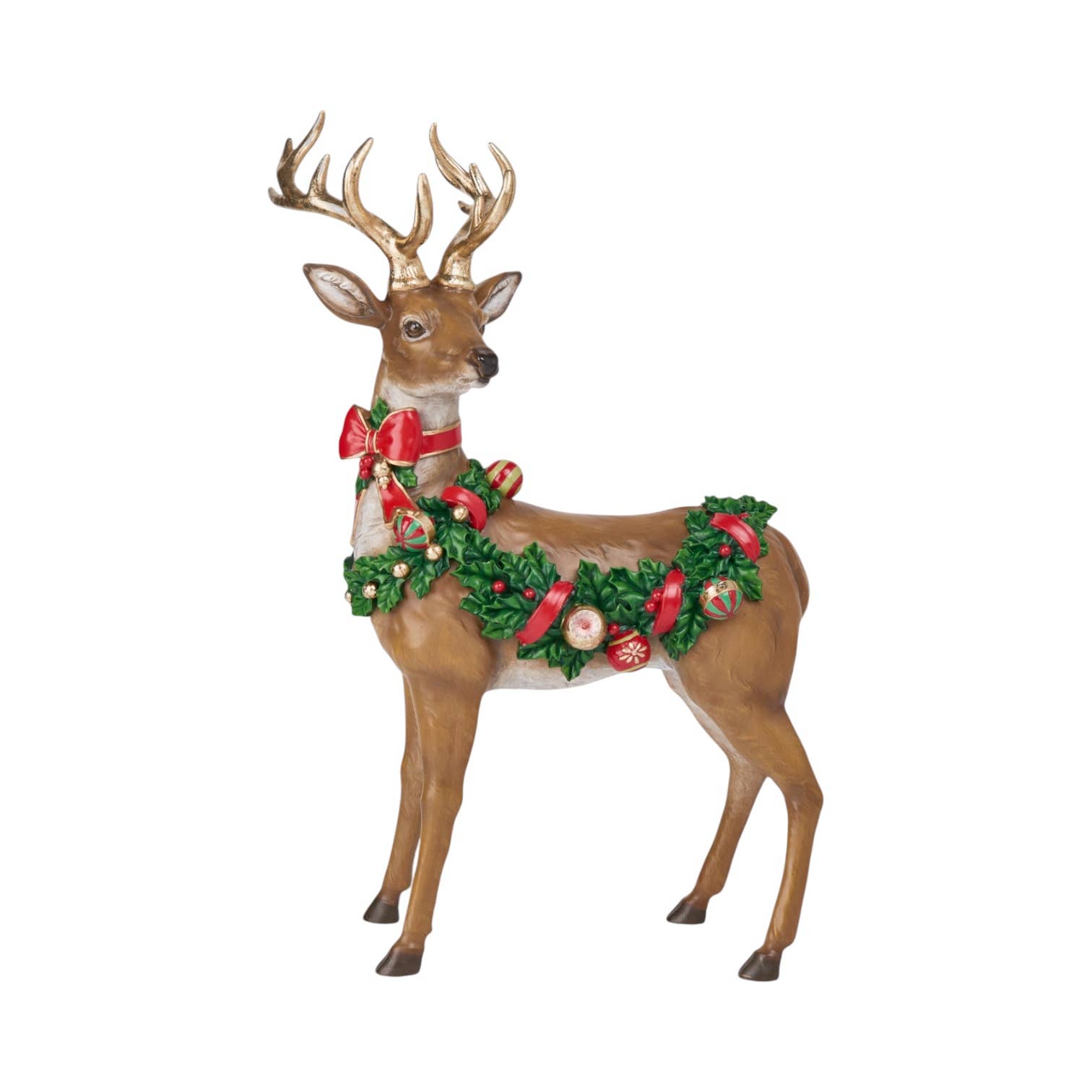 11in Deer w/Bauble Garland