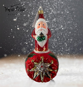 Santa on Ball - Holly - Made in Poland