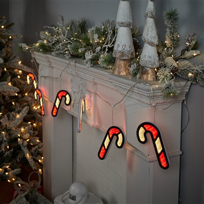 INFINITY LIGHT CANDY CANE GARLAND 68”L Ekkolight