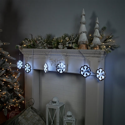 INFINITY LIGHT SNOWFLAKE GARLAND 68”L  Ekkolight