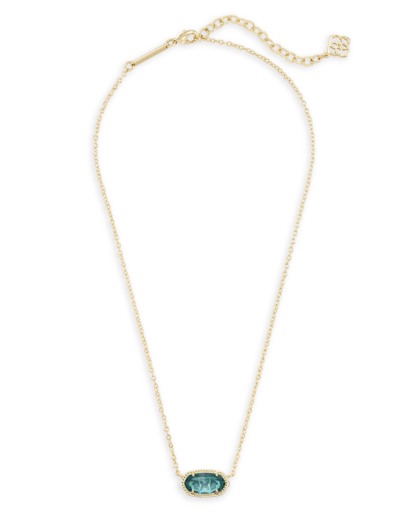 ELISA SHORT PENDANT NECKLACE GOLD LONDON BLUE