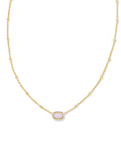 Load image into Gallery viewer, MINI ELISA SATELLITE SHORT PENDANT NECKLACE GOLD PINK OPALITE CRYSTAL