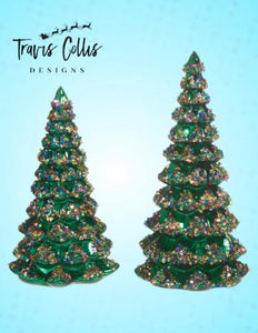 SEQUINED TREE 9.75" - Set of 2