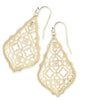 ADDIE EARRINGS GOLD FILIGREE METAL