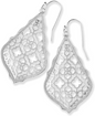 ADDIE EARRINGS RHODIUM FILIGREE METAL