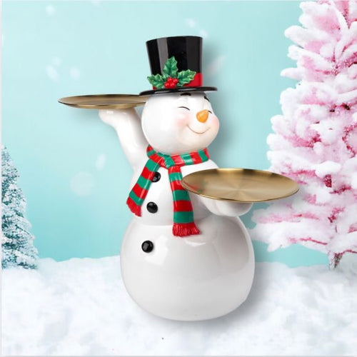 Vintage Snowman with Serving Trays - 24