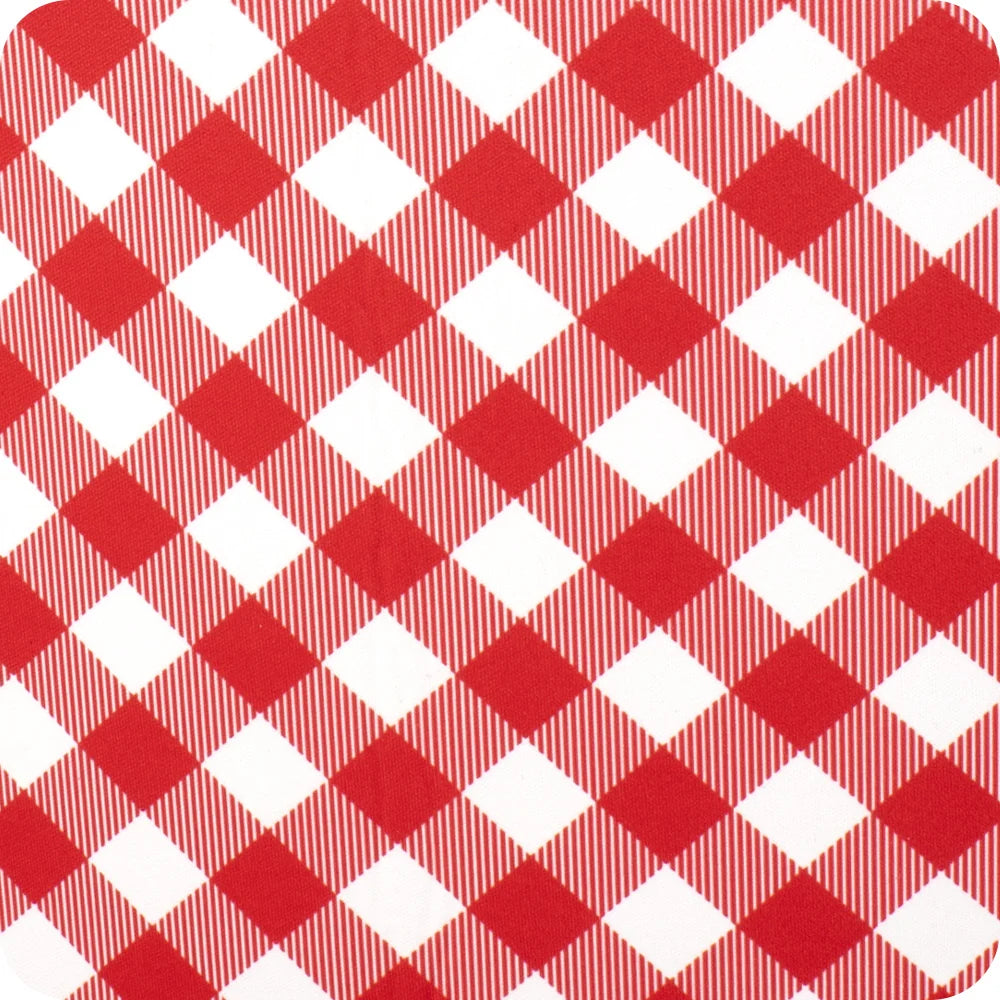 Gameday Gingham Red + Black Medium Iced Cup Coolie