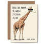 Giraffe Birthday Card