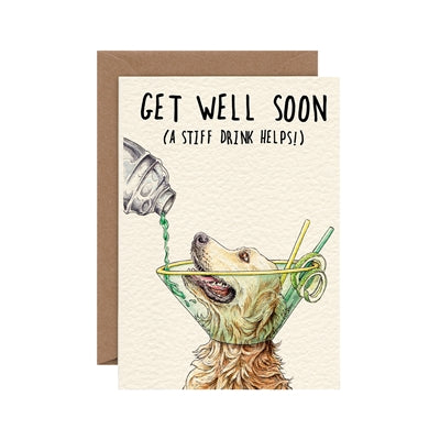 Get Well Soon Dog Card