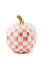 Mackenzie-Childs Bubblegum Pink Check Small Pumpkin