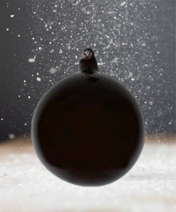 6" Dark Chocolate Bubblegum Glass Ball Ornament
