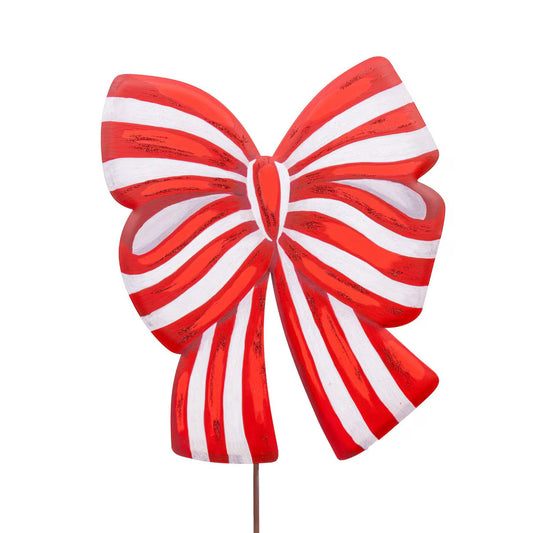 Round Top Collection Red and White Bow