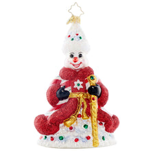 Load image into Gallery viewer, Christopher Radko Peppermint Sparkle Snowman
