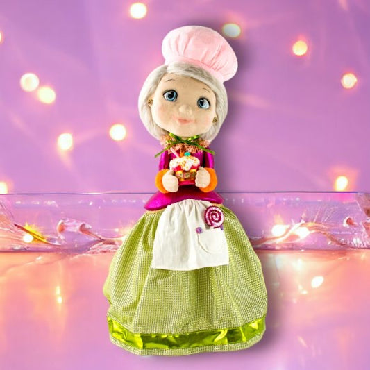 Citrus Mrs. Claus Baker Display - 33"