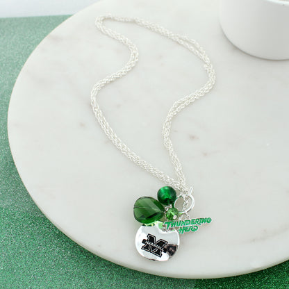 Marshall Logo Cluster Convertible Necklace 18 - 36”