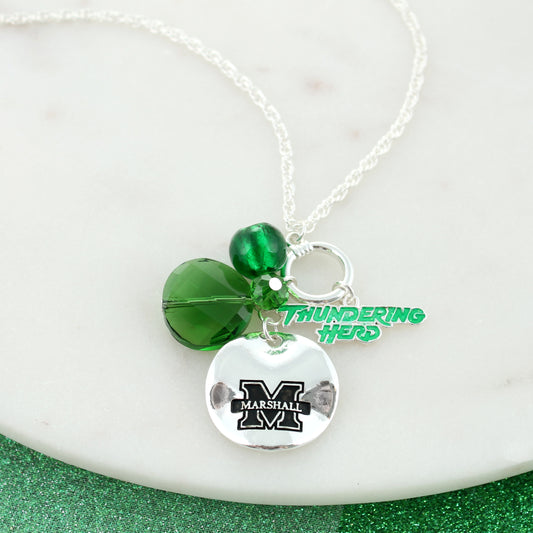 Marshall Logo Cluster Convertible Necklace 18 - 36”