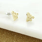 West Virginia Matte Gold Logo Stud Earrings