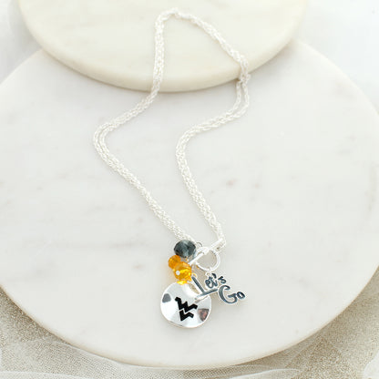 West Virginia Logo Cluster Convertible Necklace