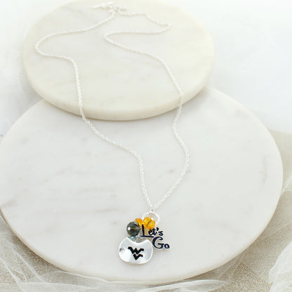 West Virginia Logo Cluster Convertible Necklace