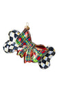 Mackenzie-Childs Courtly Check Dog Bone Glass Ornament