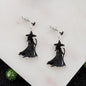 Glitter Witch Silhouette Earrings