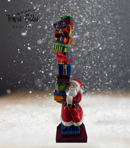 Santa with Tower of Gifts - Made in Poland
