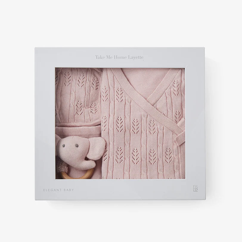 Take Me Home Layette Set Gift Box Pink