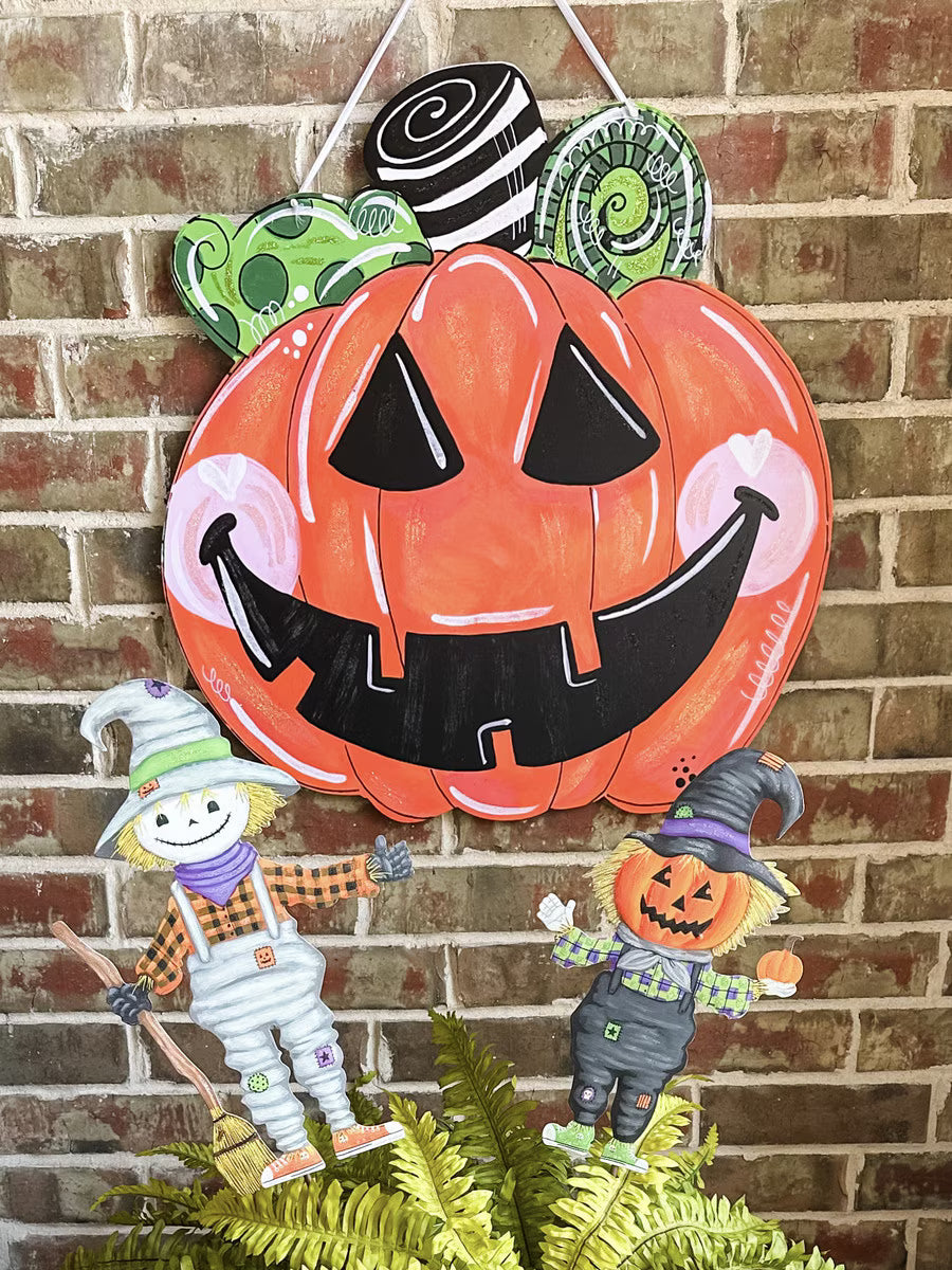 Jack O Lantern PVC Door Hanger