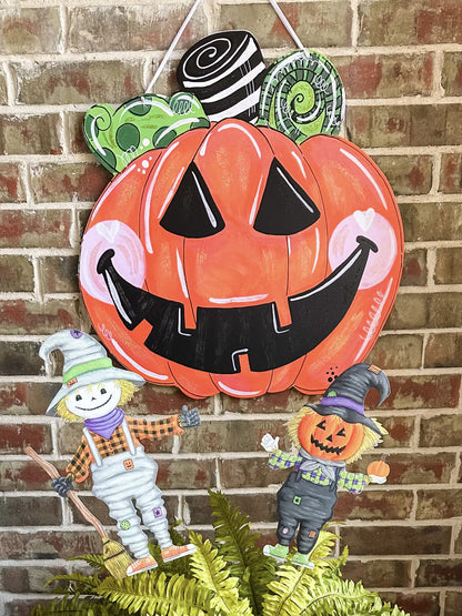 Jack O Lantern PVC Door Hanger
